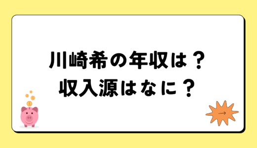 川崎希の2024年の年収は2億円？収入源は3つ！税金についても