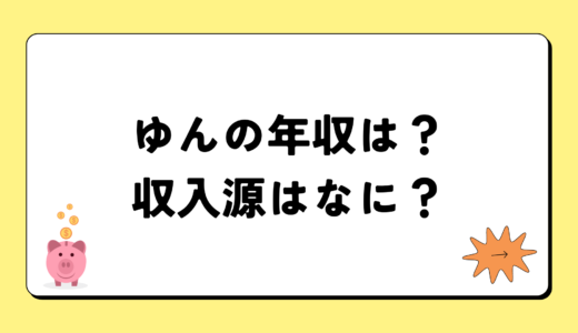 ゆんの2024年の年収はいくら？内訳や収入源まとめ！税金についても