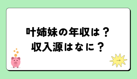 【2024最新】叶姉妹の年収は？内訳や収入源は？税金についても