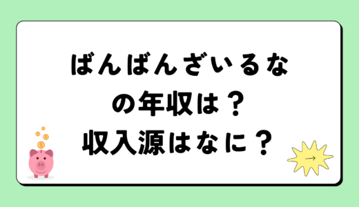 【2024最新】ばんばんざいるなの年収は1億200万円？収入源まとめ！税金額もすごい！